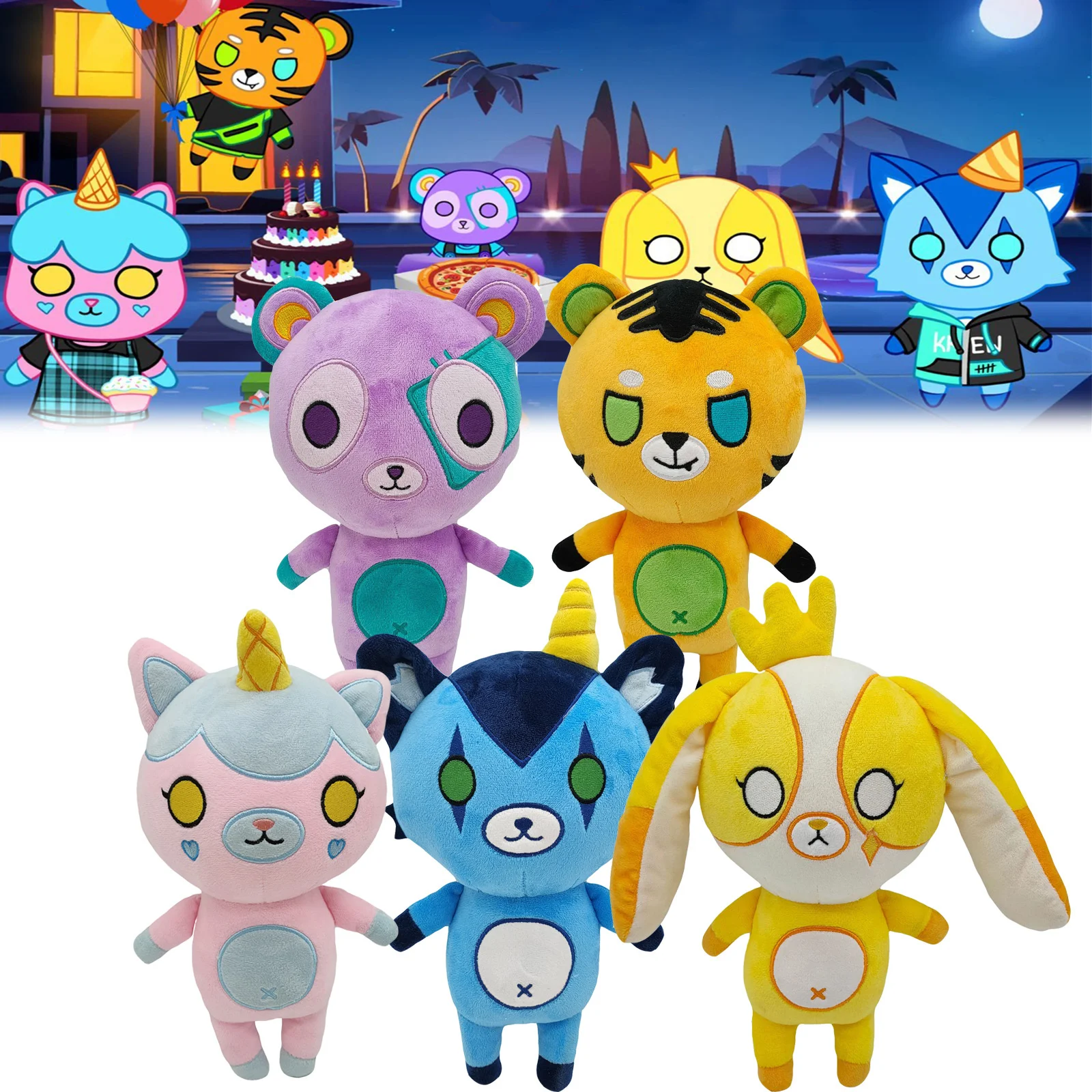 Плюшевые игрушки 25 см Funneh плюшевые Its Krew Merch плюшевый медведь Мультяшные детские