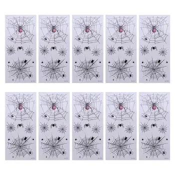 

10pcs Waterproof Creative Spider Tattoo Stickers for Decoration