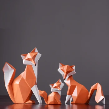 

MODERN MINIMALIST FOX ORNAMENTS RESIN ANIMAL CRAFTS FAIRY GARDEN MINIATURE FIGURINES LIVING ROOM WEDDING GIFTS HOME DECORATION