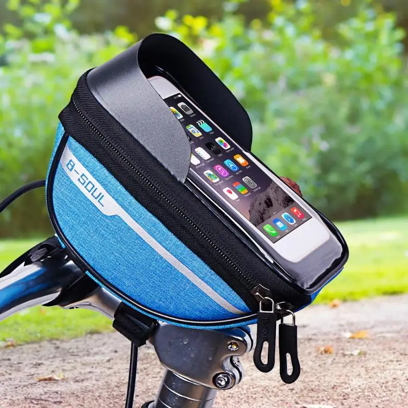 Clearance Cycling Bicycle Bike Head Tube Handlebar Cell Mobile Phone Bag Case Holder Case Pannier Waterproof Touchscreen Polyester Bike ba 4