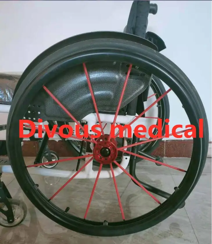 (2X) 24 inch Sport Manual Wheelchair Pusher Snare Anti-Skid Protective Sleeve Silica Gel Sleeve 24 inch Wheels Hand Push Cover 6