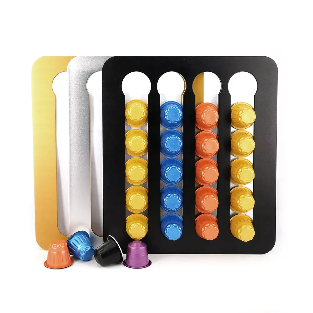 Nespresso Coffee Capsule Holder Stand Rotary Pod Tower Rack Rotatable Pods Storage Shelves For 2020 New | Дом и сад