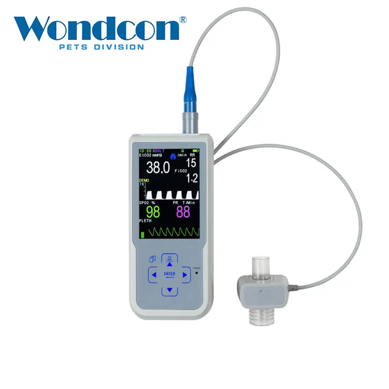 Wondcon WMV 650E ветеринарный SPO2 ETCO2 монитор для собак и кошек veterinaria для животных домашних животных