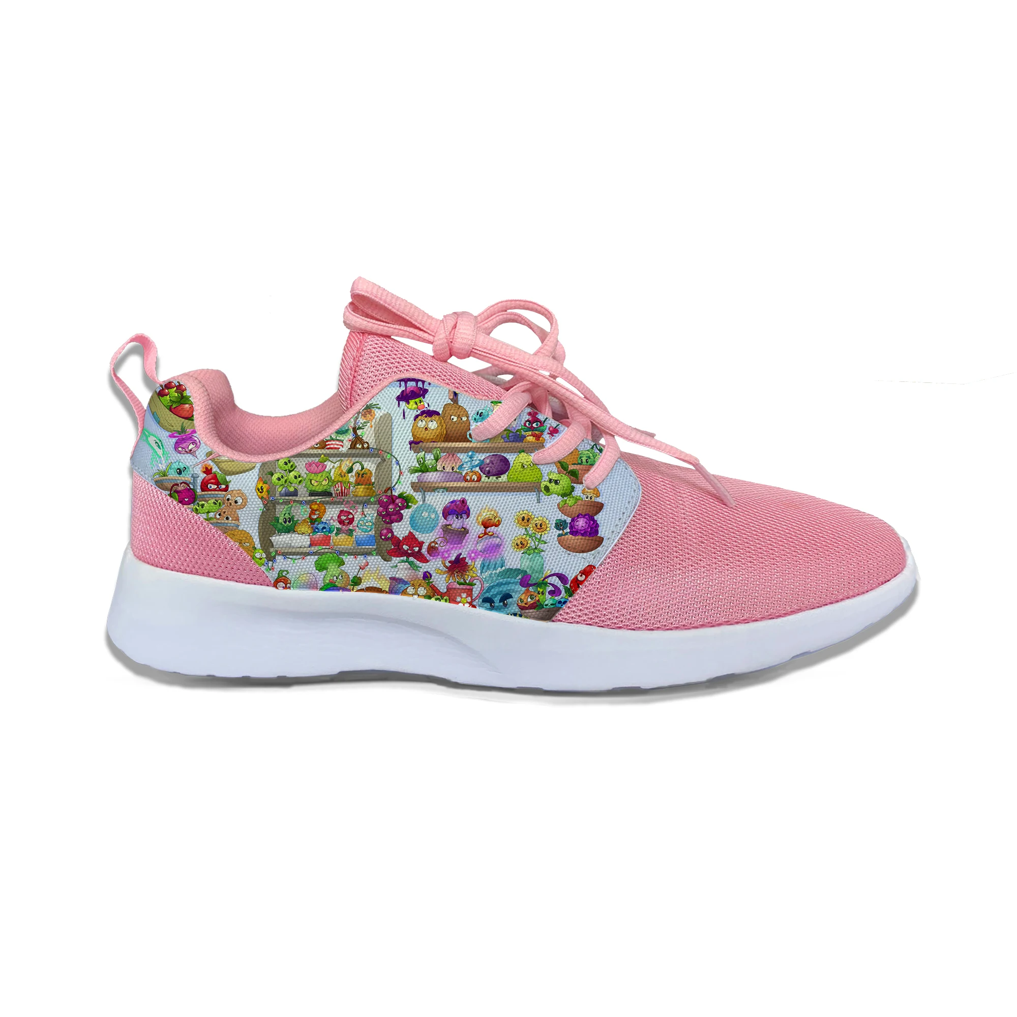 

Game Zombies Vs Plants Hot Funny Pretty Lovely Kids Sport Running Shoes Casual Breathable 3D Print Sneakers Children Boys Girls