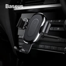 Baseus автомобильное беспроводное зарядное устройство держатель телефона гравитационный кронштейн CD слот крепление Клип держатель для iPhone 11 XS samsung s10 S9 автомобильная подставка