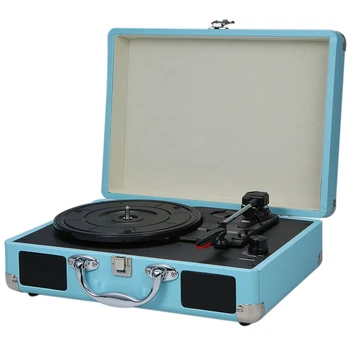 

Turntable with Speakers Vintage Phonograph Record Player Stereo Sound Phonograph Turntable Machine EU Plug