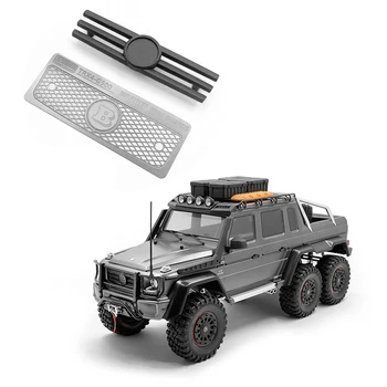 

Rc Crawler Car Body Logo Grill With Metal Guard Kit Fit For 1/10 Scale TRX4 TRX-6 Benzz 4X4 6X6 G63 G500 Model Toys Truck Parts