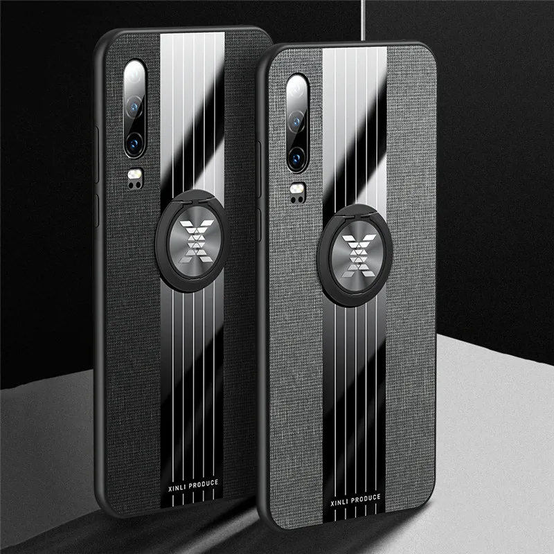 

Ultra-thin Case For Huawei P30 Pro Car Holder Stand Magnetic Suction Bracket Finger Ring Cover Huawei P30 P20 Lite Mate 20 Case