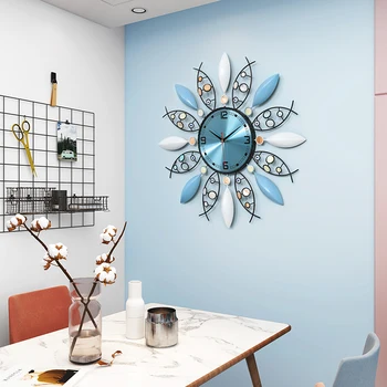 

Creative Nordic Modern Luxury Wall Clock Living Room Fashion Slient Quartz Wall Clock Vintage Household Shell Reloj Pared G5B