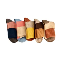 New Products Korean Japanese Style Fashion Knitted Warm Colorful Women Camel Wool Socks