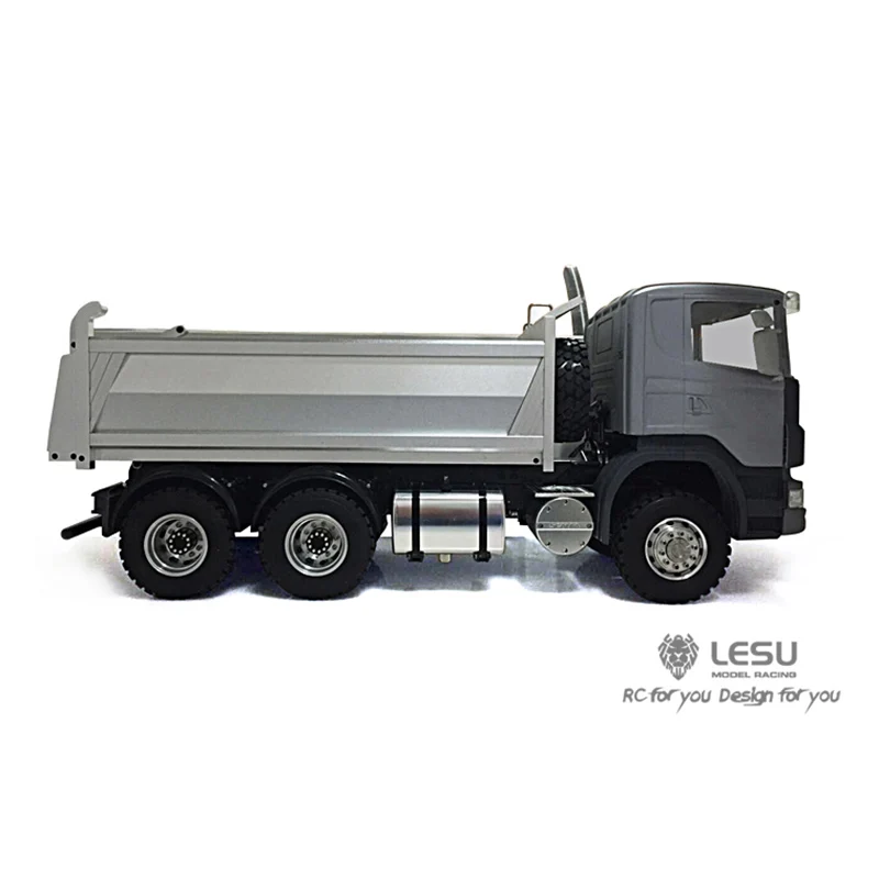 

Scale 1/14 LESU Scania 6x6 Metal Hydraulic Dumper RC Truck Lock Differential Model
