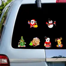 

6Pcs/Set Christmas Sticker Decorative Christmas Flavor Cartoon Style Face Making Children Santa Sticker for Stationery
