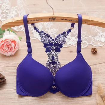 

Sexy Lace Red Purple Black Front Closure Bras for Women , Woman Push Up Seamless Blue Bralette , Womens Y Line Straps Lingerie