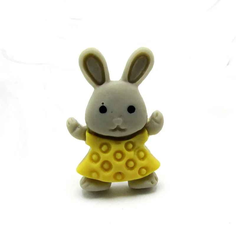 gray 50 шт./лот Kawaii плоские бусины кролик плоские пластмассовые кабошоны аксессуары мультфильм животных DIY Скрапбукинг волос Луки центр - Цвет: gray