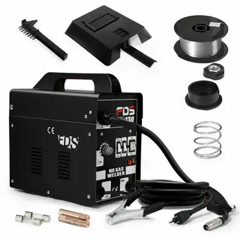 

MIG 130 Welder Flux Core Wire Automatic Feed Welding Machine w/ Free Mask ET1134BK