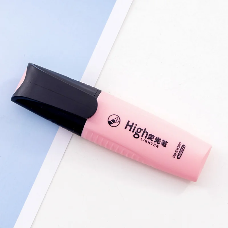 pink Macaroon цветные мини цветные яркие маркеры пастельные Маркеры 6 цветов одиночные текстовые маркеры для офиса школьные принадлежности - Цвет: pink