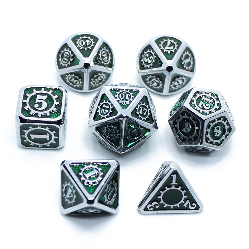 DnD металлические игральные кости RPG MTG игральные кости курсивом шрифт игральные кости включают в себя кости мешочек разные цвета D4 D6 D8 D10 D12 D20