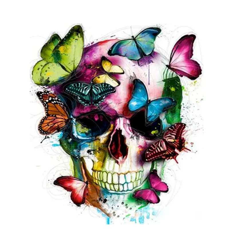 

Butterfly and Skull Paint By number Tools High Quality Canvas Beautiful Painting By Numbers Oil Painting Kits for Adults gift