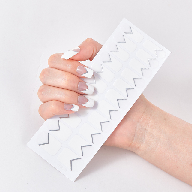 Tips/Sheet Pure Solid Color Minimalist Design Fashion Nail Stickers Self Adhesive Nail Sticker Nail Decoration Nail Strips