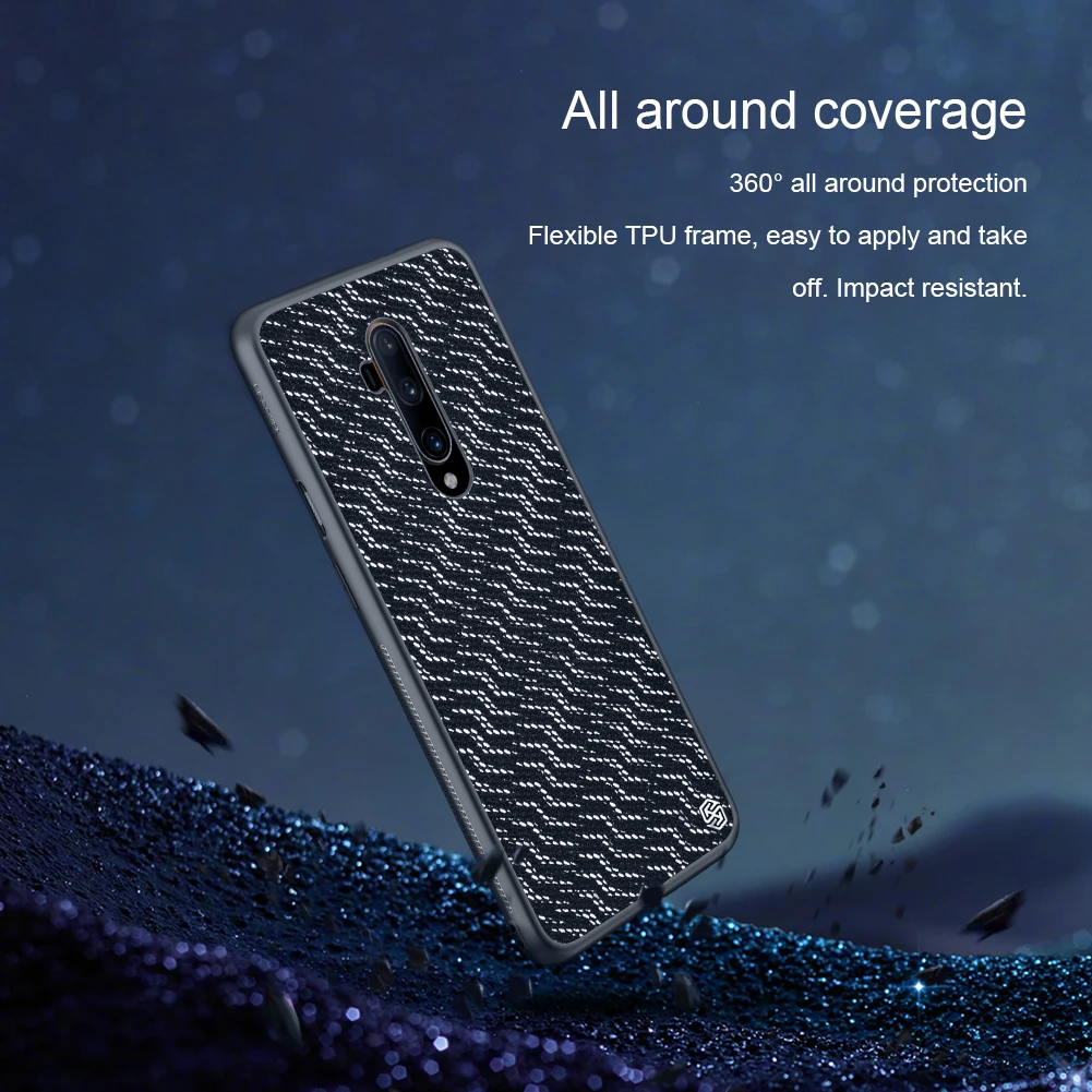 Чехол для OnePlus 7T Pro, чехол NILLKIN Twinkle из искусственной кожи, Гибкая Рамка из ТПУ и поликарбоната, чехол для телефона для OnePlus 7T Pro 6,67''