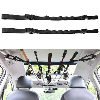 

2PCS Car Fishing Rod Holder Durable Nylon Adjustable High Quality Bandage Carrier Strap for Vehicle Travel Fishing Tackle Tool