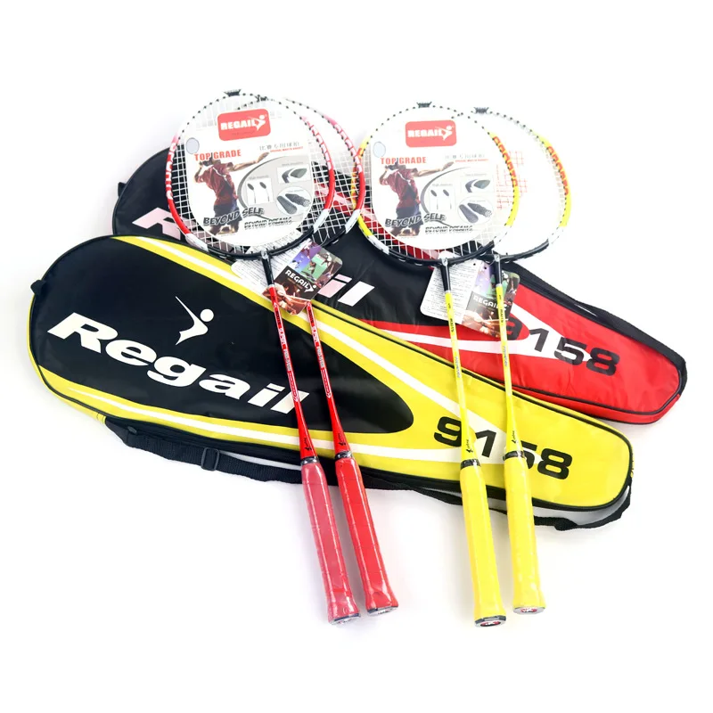

Badminton Racket regail 9158 Fully One-piece Shuttlecocks Badminton Racket COUPLE'S Badminton Racket