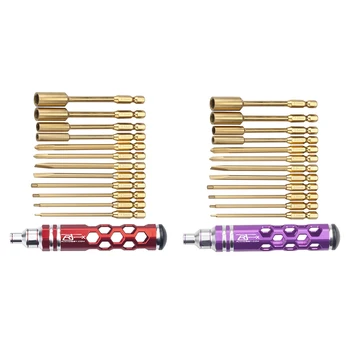 

Original RJX RJX2881 13 In 1 Hex Nut Phillips Flat Screwdriver Multifuncational Repairing Tools Set For RC Models