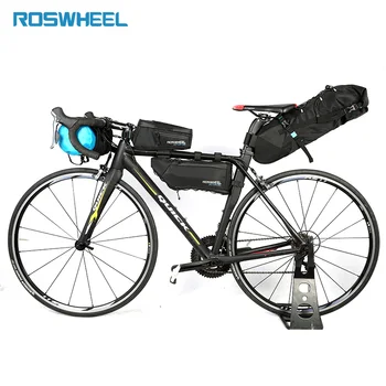 

Roswheel bike triangle bag mountain bike road bike frame bag riding bag bike rack storage folding bicycle front tube bag
