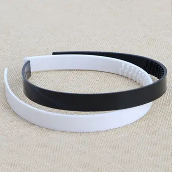 

Set of 3 Black Plastic Alice Hair Bands Headbands 1cm (0.4") Children's Plastic Resin Headband Diy Accessories