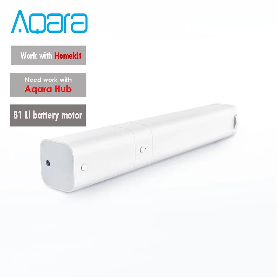 xiaomi Super Silent Curtain Track+Aqara B1 Li battery Motor,Mi Home App Apple Homekit,Smart Curtain Rails Control System,Mijia Smart Curtain System, Siri Voice Control -1