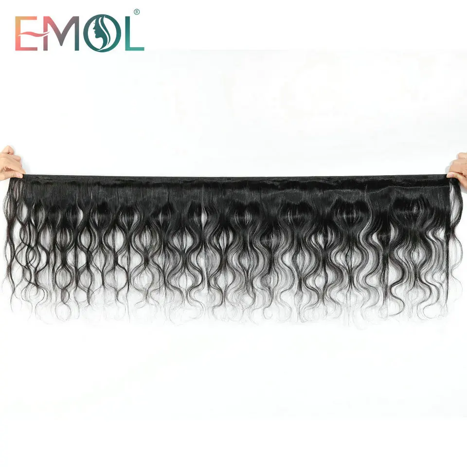 Emol Peruvian Body Wave Hair Bundles Natural Color Human Hair Weave Bundles 8-28Inch Non-Remy Hair 1/3/4 pcs Emol Peruvian Body Wave Hair Bundles Natural Color Human Hair Weave Bundles 8-28Inch Non-Remy Hair 1/3/4 pcs