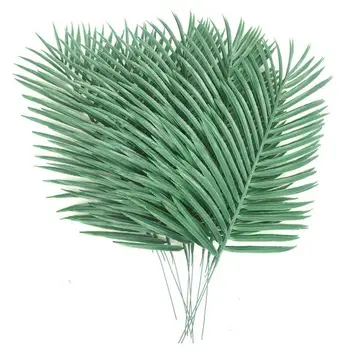 

CSS 10PCS Artificial Palm Tree Faux Leaves Green Plants Greenery for Flowers Arrangement Wedding Decoration
