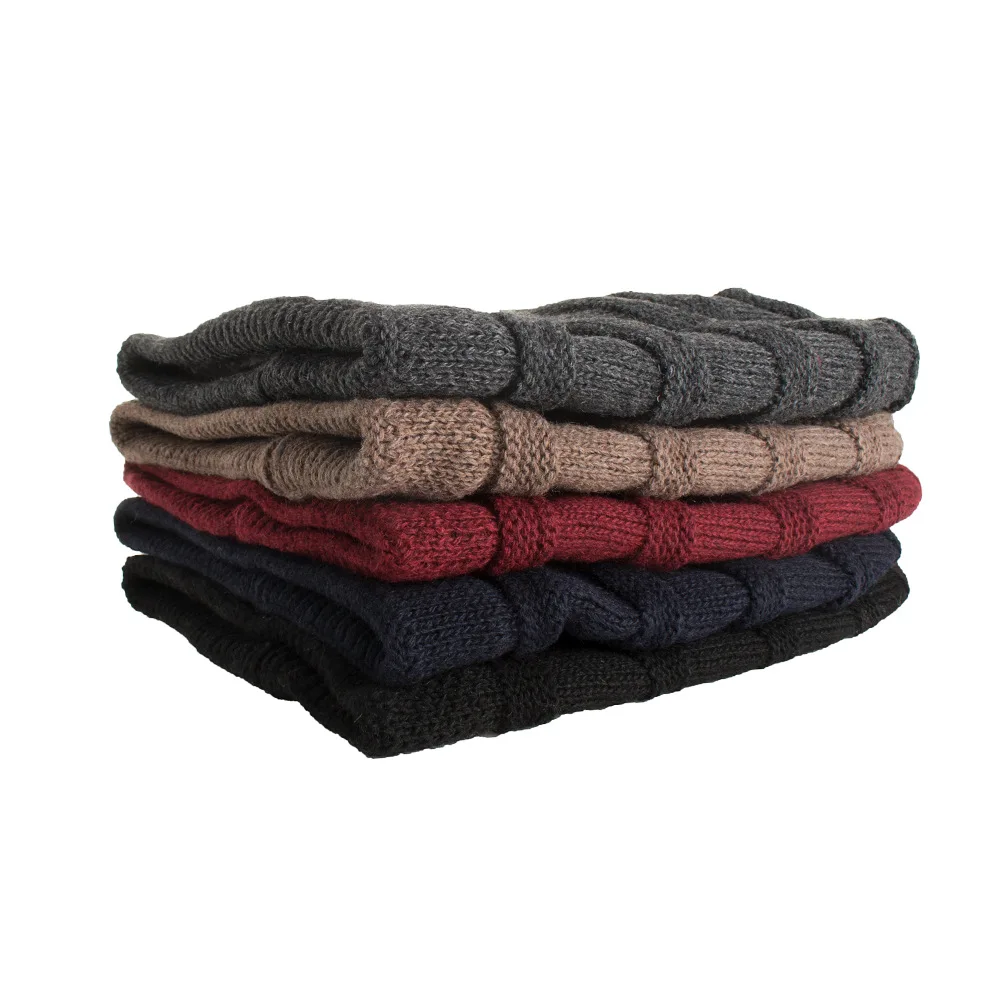 Зимние теплые шапки Skullies Beanies Cap Beanie для мужчин и женщин Мужская шерстяная вязаная