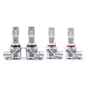 

2Pcs Car Led Headlight Mini Led Car Light Far And Near Light Integrated Headlights Double Ball Bearing Fan