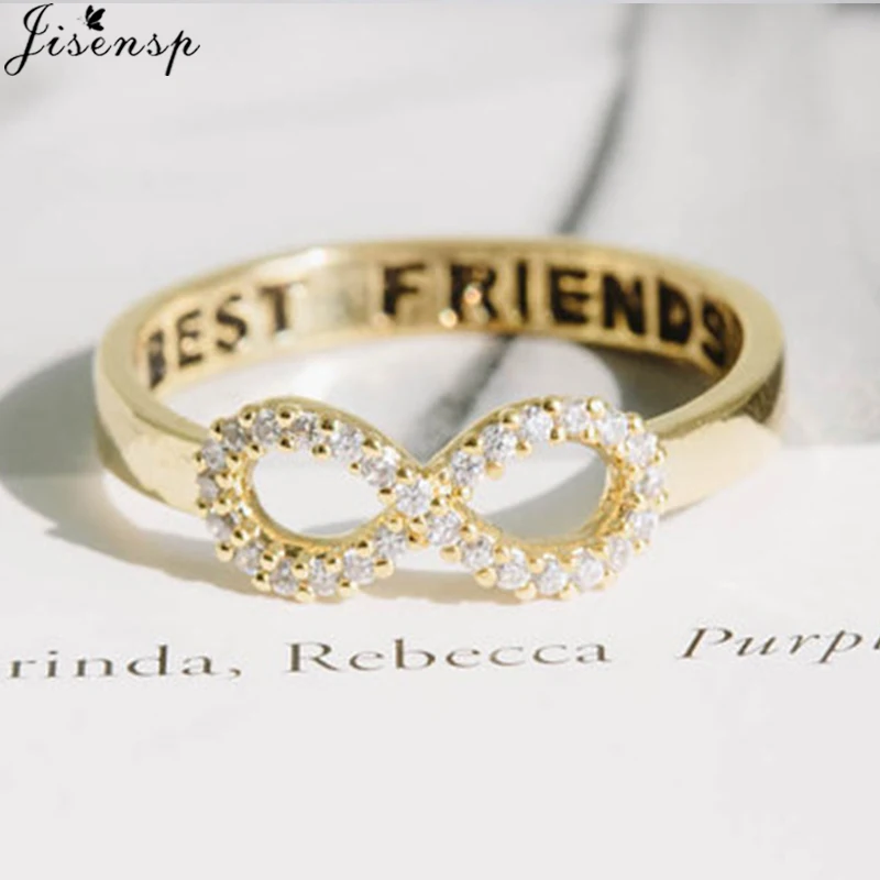 Anillos clásicos de amor infinito mujeres y niñas, joyería elegante de cristal con número 8 y letras, mejor amiga, BFF - AliExpress y accesorios