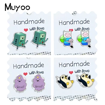 

2020 New Adventure Time Stud Earring Princess Acrylic Earrings Epoxy Handamde Jewelry Gifts Children