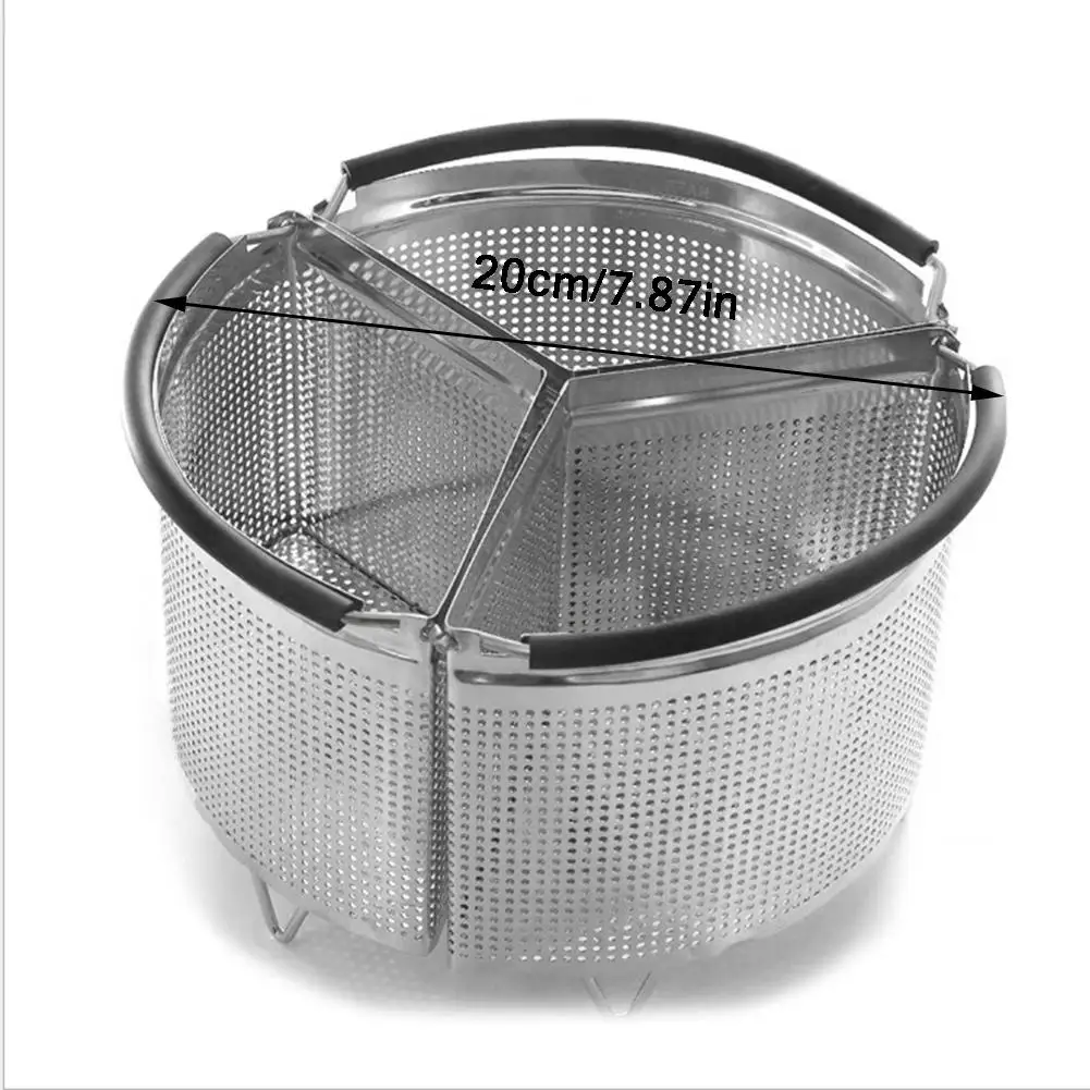 Комплект из 3 предметов, расположенных Пароварка Корзина для 6 Qt Давление CookerCompatible с мгновенный горшок аксессуары ситечко-вкладыш можете готовить «3 в 1»
