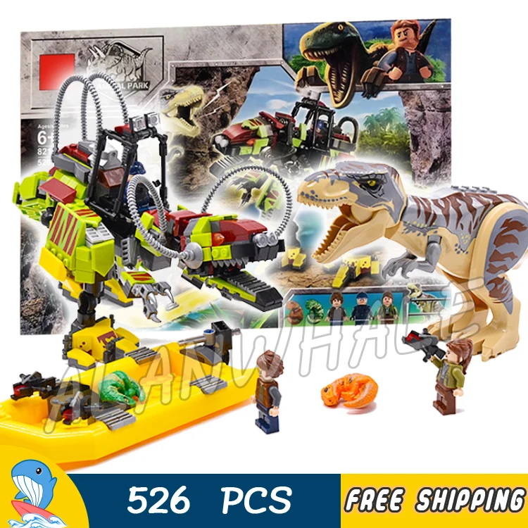 

526pcs Jurassic World Dinosaur T.rex vs Dino-Mech Battle 82153 Model Building Blocks Toy Brick Compatible With