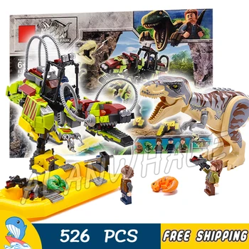 

526pcs Jurassic World Dinosaur T.rex vs Dino-Mech Battle 82153 Model Building Blocks Toy Brick Compatible With