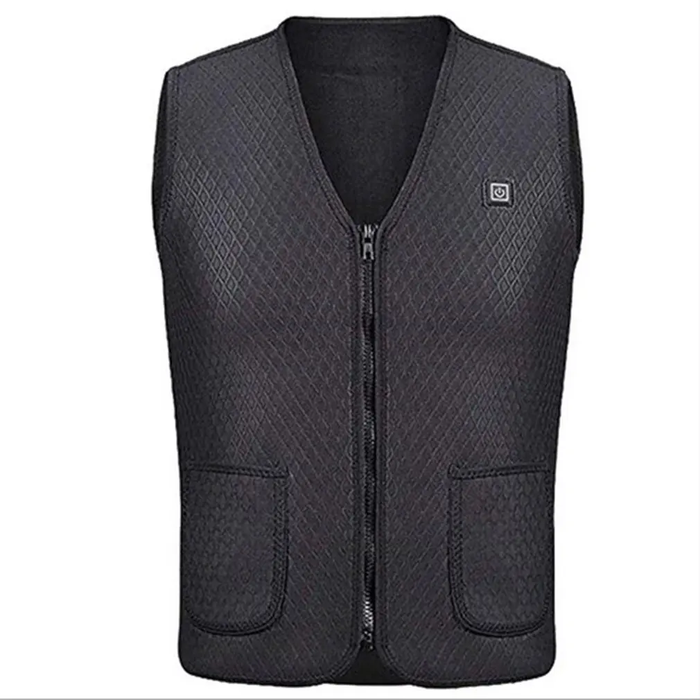 

Charging Intelligent Heating Vest Winter Heating Vest Black Keep Warm Washable Electric Vest Clothes