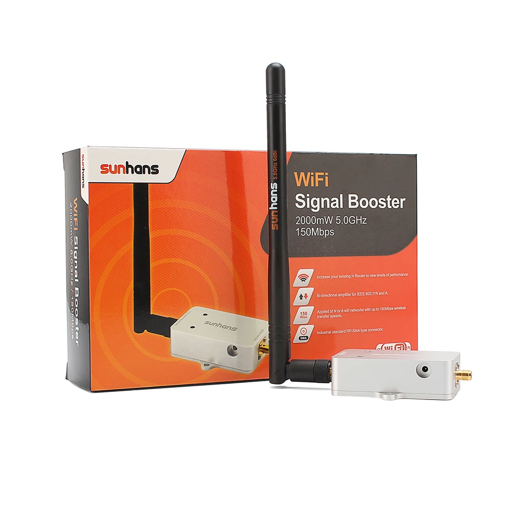 Sunhans SH58Gi2000P 2000mW WiFi усилитель беспроводной ретранслятор WiFi усилитель сигнала 5,8G 2W
