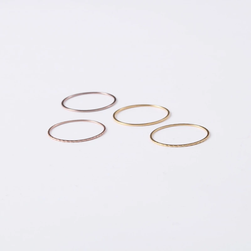 Thin Titanium Steel Silver color Couple Ring Simple Fashion Rose Gold Color Finger Ring For Women and Men mens gifts couple rings fashion rings fashion ring finger rings titanium steel rings metal rings