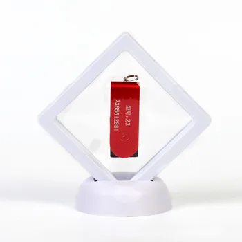 

3 Pcs Storage Box Stamp Coins Holder Jewelry Display Frame Show Case 3D Floating Medallions Gift Transparent Tabletop Square