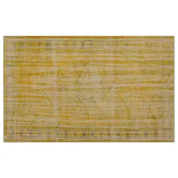 

Handmade Yellow Vintage Overdyed Turkish Area Rug 157x251 Cm-5'2''X8'3''