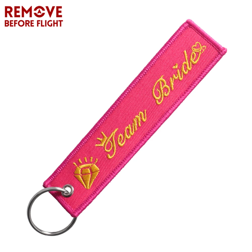 Fashion Chaveiro Team Bride Keychain for Wedding Party Key Fobs Pink Gold Key Chains New Key Tag