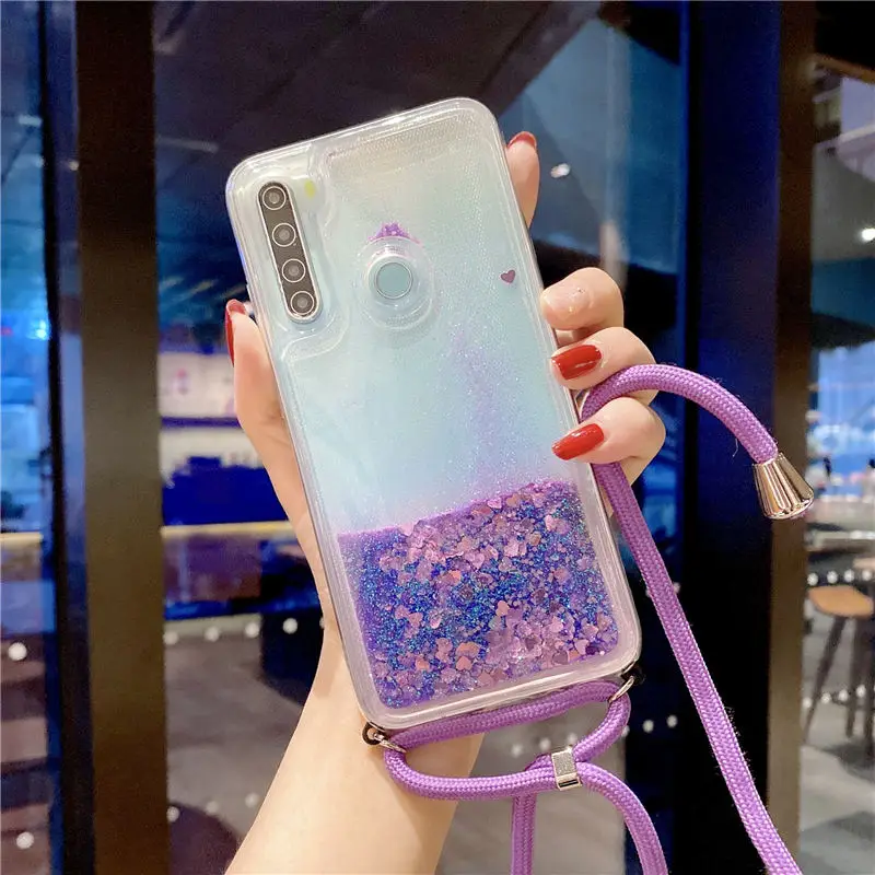 Quicksand Rope Case For Xiaomi Mi 9 9T 8 5X 6X CC9 CC9E A1 A2 A3 Note 10 Pro 10T Lite S2 Y2 Dynamic Liquid Glitter Clear Cover case for xiaomi Cases For Xiaomi