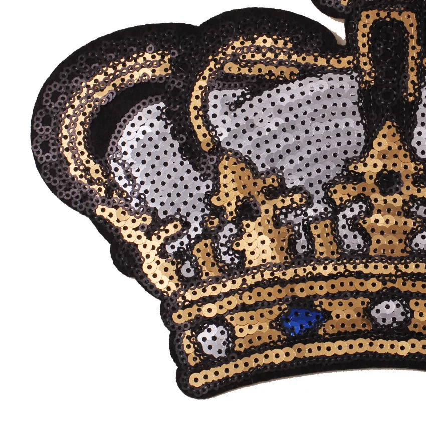 Вышитые блестки GUGUTREE большие блестящие патчи императорской мощности