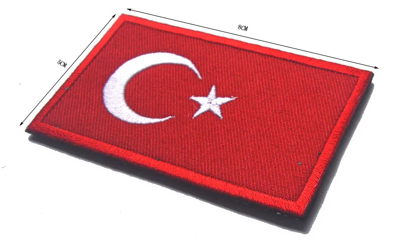 Нашивка с надписью «Asia Flag Turkey» тканевая наклейка на липучке
