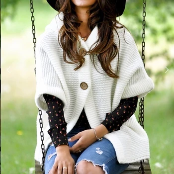 

Fashion 2020 Elegant Hooded Single-breasted Buttons Cardigan Women Autumn Knitted Harajuku Sweater Ladies Jumpers