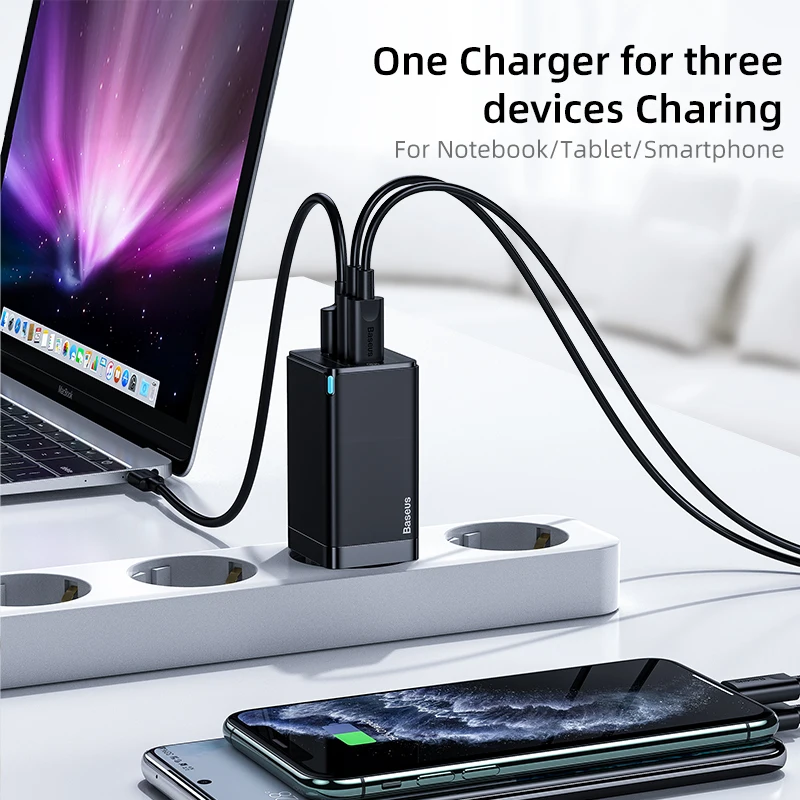 Baseus 65W GaN Charger Quick Charge 4.0 3.0 Type C PD USB Charger with QC 4.0 3.0 Portable Fast Charger For Laptop iPhone 12 Pro Baseus 65W GaN Charger Quick Charge 4.0 3.0 Type C PD USB Charger with QC 4.0 3.0 Portable Fast Charger For Laptop iPhone 12 Pro